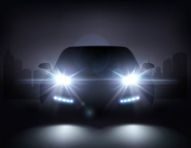 Luces de vehículo deslumbrando